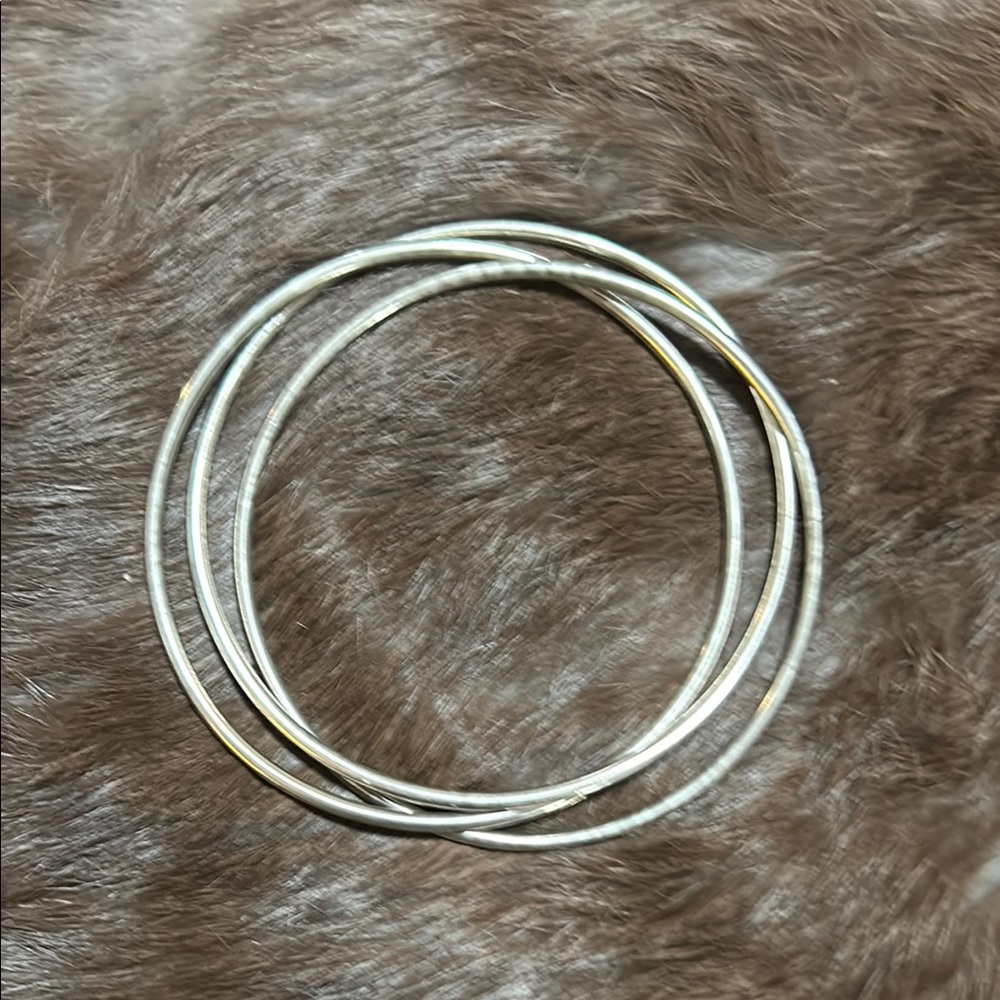 Elegant Silver Bangle Set